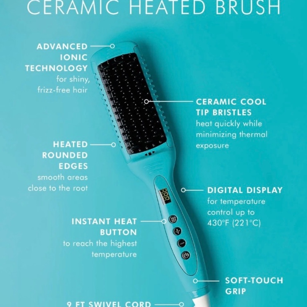 New Moroccan Oil Heated Brush in Teal